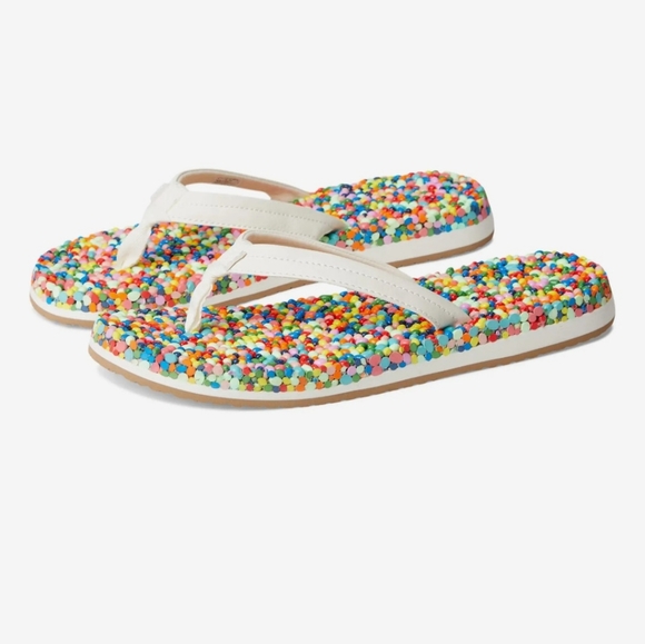 SANUK - Colorful Bubble Flip Flops - Picture 1 of 3